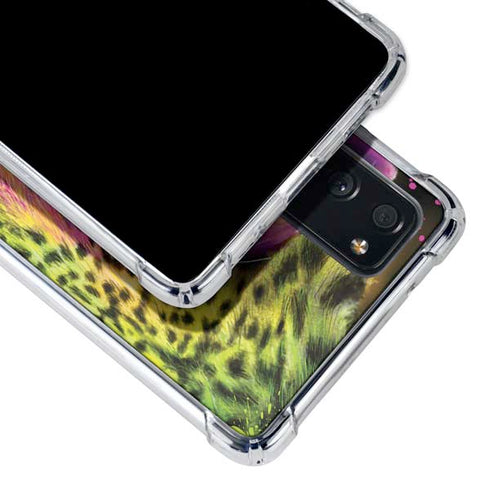 Neon Rainbow Cheetah with Rose by Sheena Pike Galaxy S20 FE Clear Case